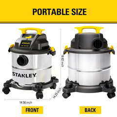 STANLEY primer plano de manguera flexible destacando alcance práctico
