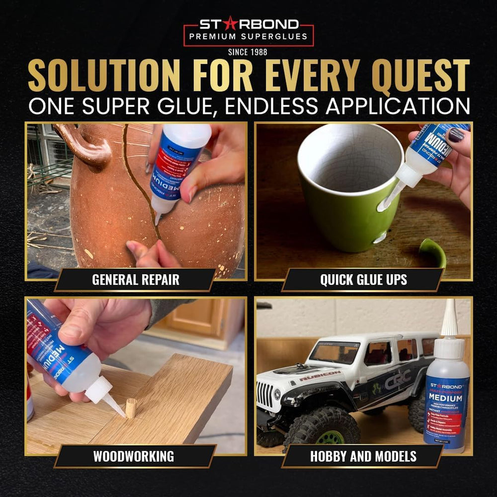 STARBOND drop of adhesive texture showing medium viscosity for balanced flow and gap filling