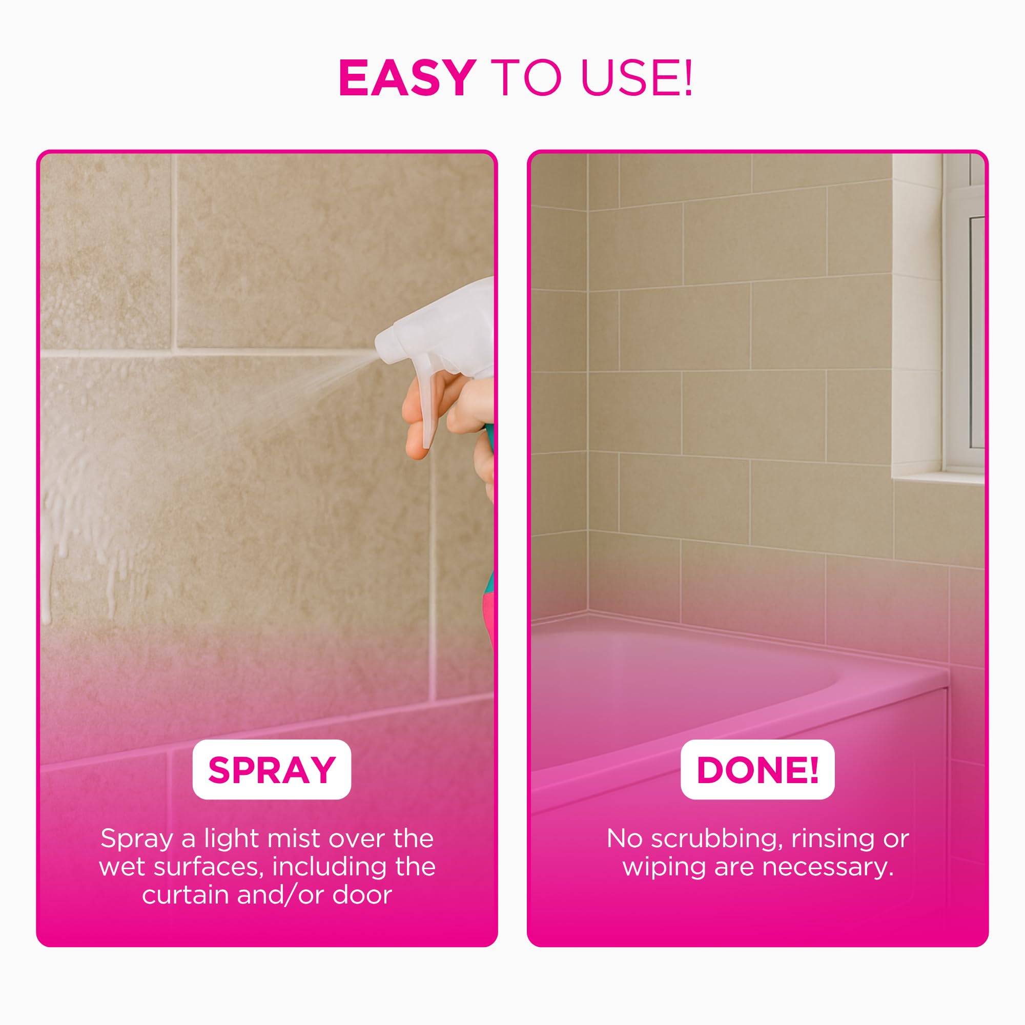 Stardrops The Pink Stuff en baño estilizado mostrando brillo de superficies, aspecto renovado