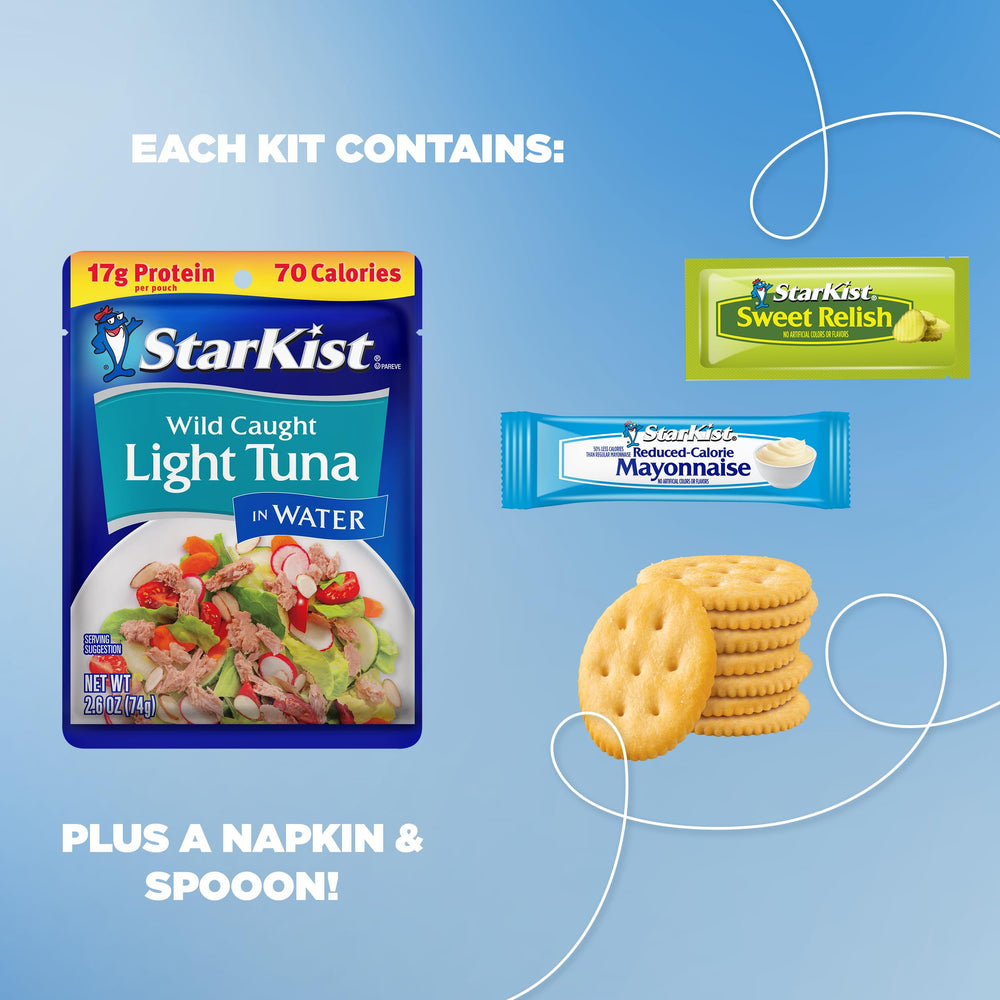 StarKist kit en mano para mostrar tamaño práctico y portable