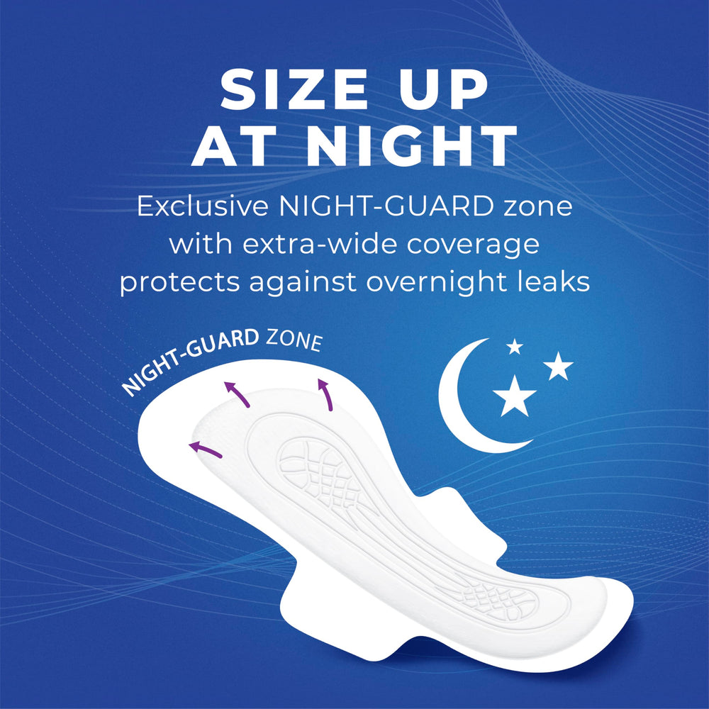 Stayfree textura del núcleo absorbe rápido y mantiene seca