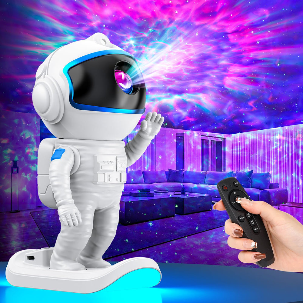 Stbands proyector frontal mostrando diseño astronauta y atractivo decorativo