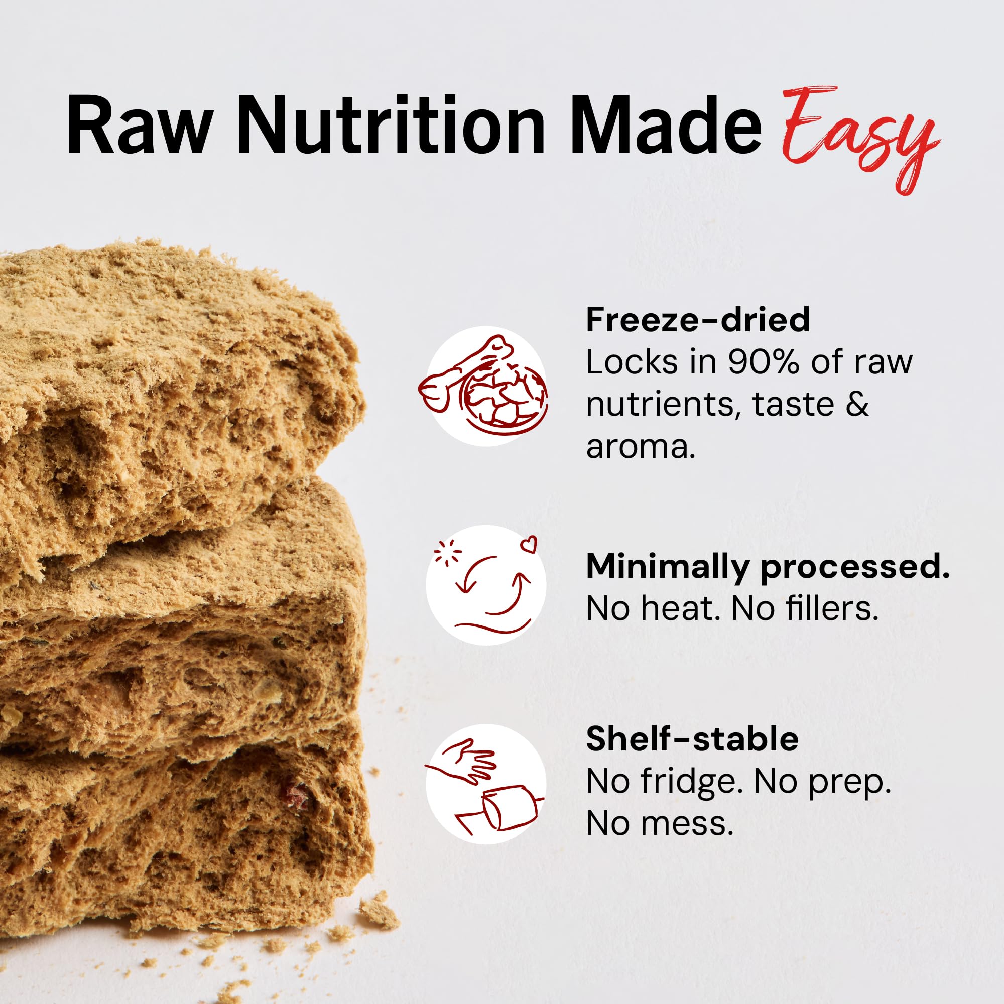 Stella & Chewy's etiqueta nutricional destacando ingredientes naturales