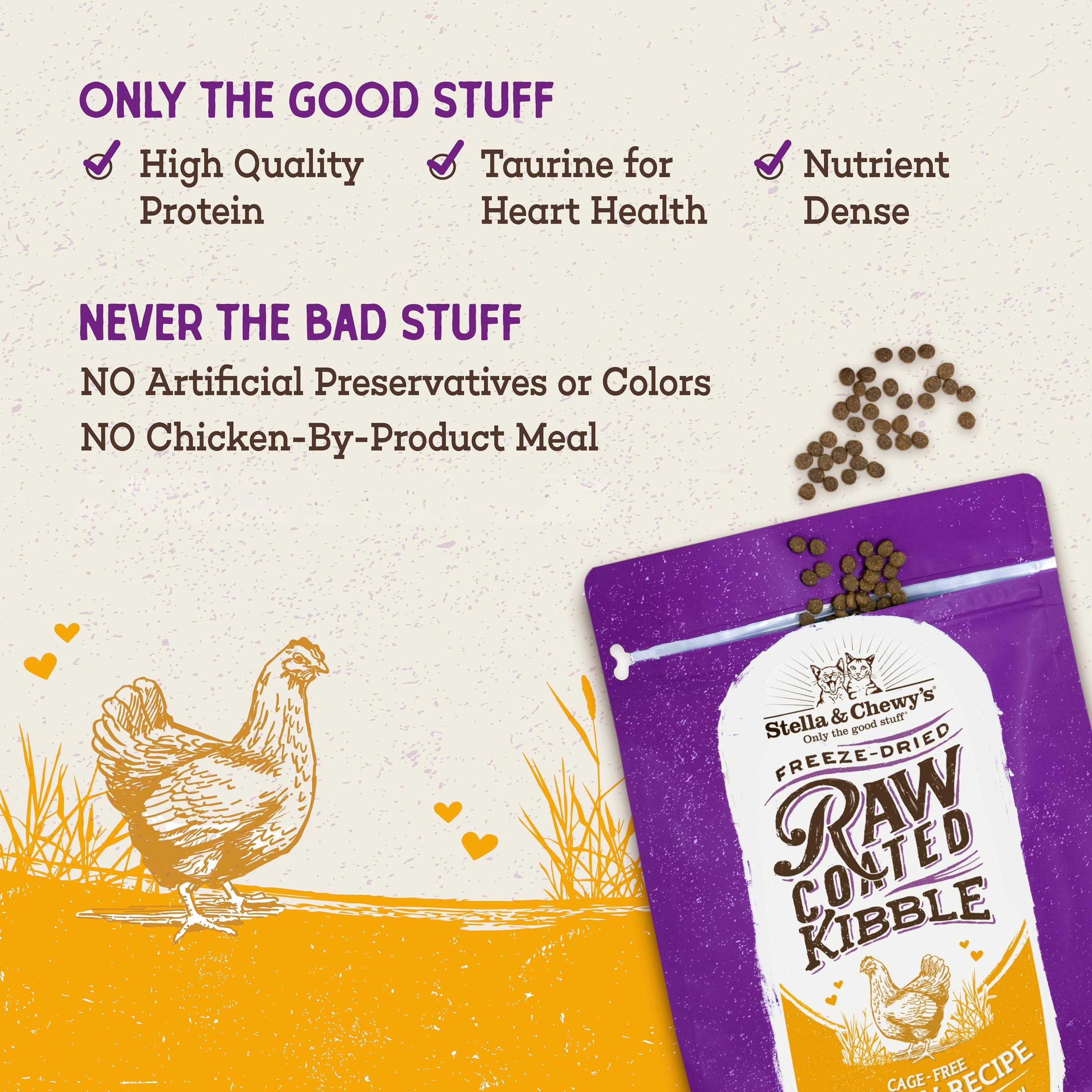 Stella & Chewy's kibble in bowl presented for feeding, encourages picky eaters