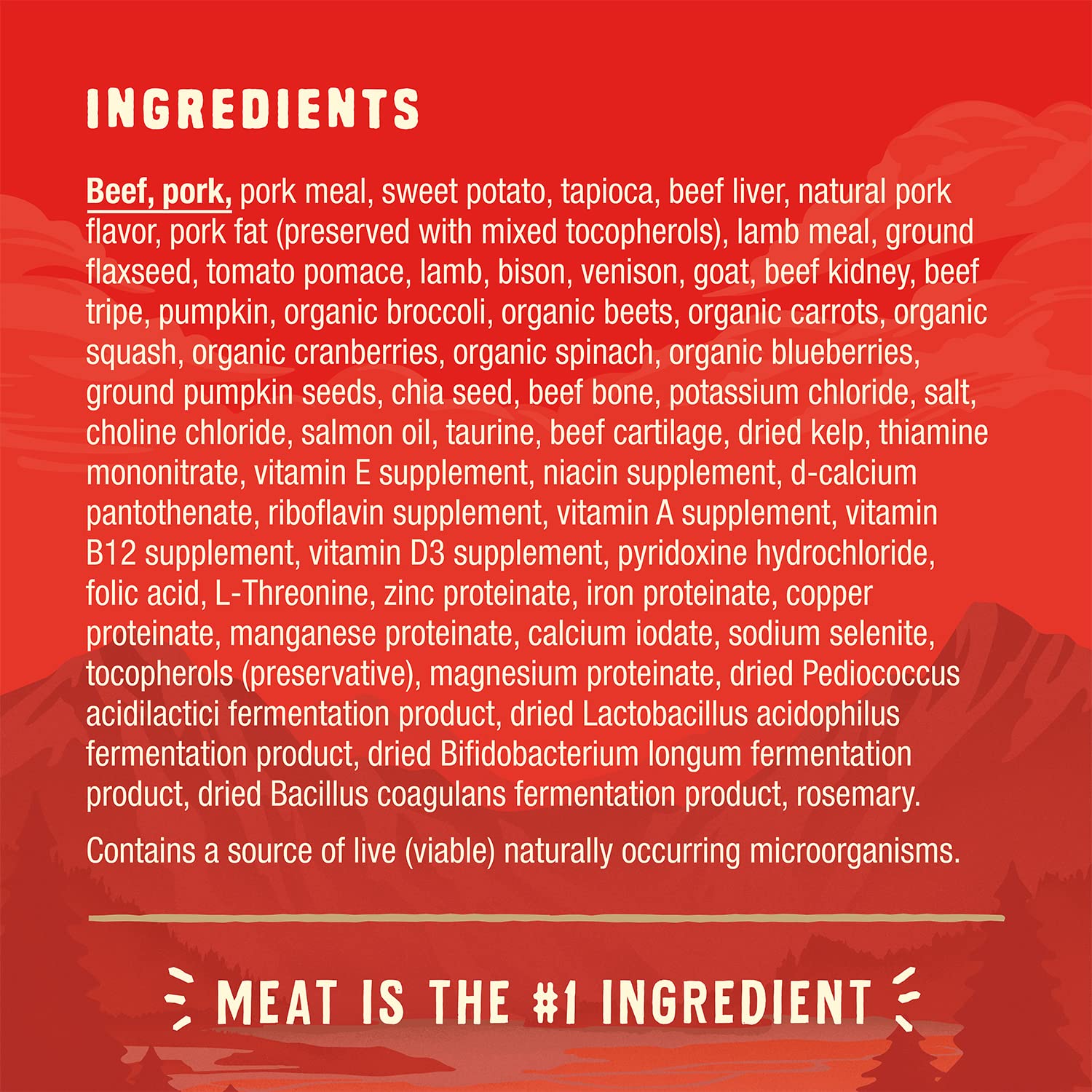 Stella & Chewy's ingredientes crudos dispuestos: carnes rojas variadas, transparencia y calidad