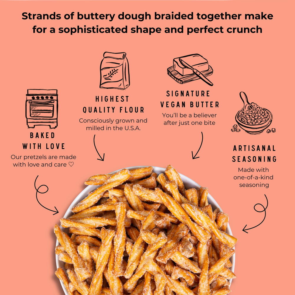 Stellar Snacks trenzas con dip vegano, sugerencia de maridaje