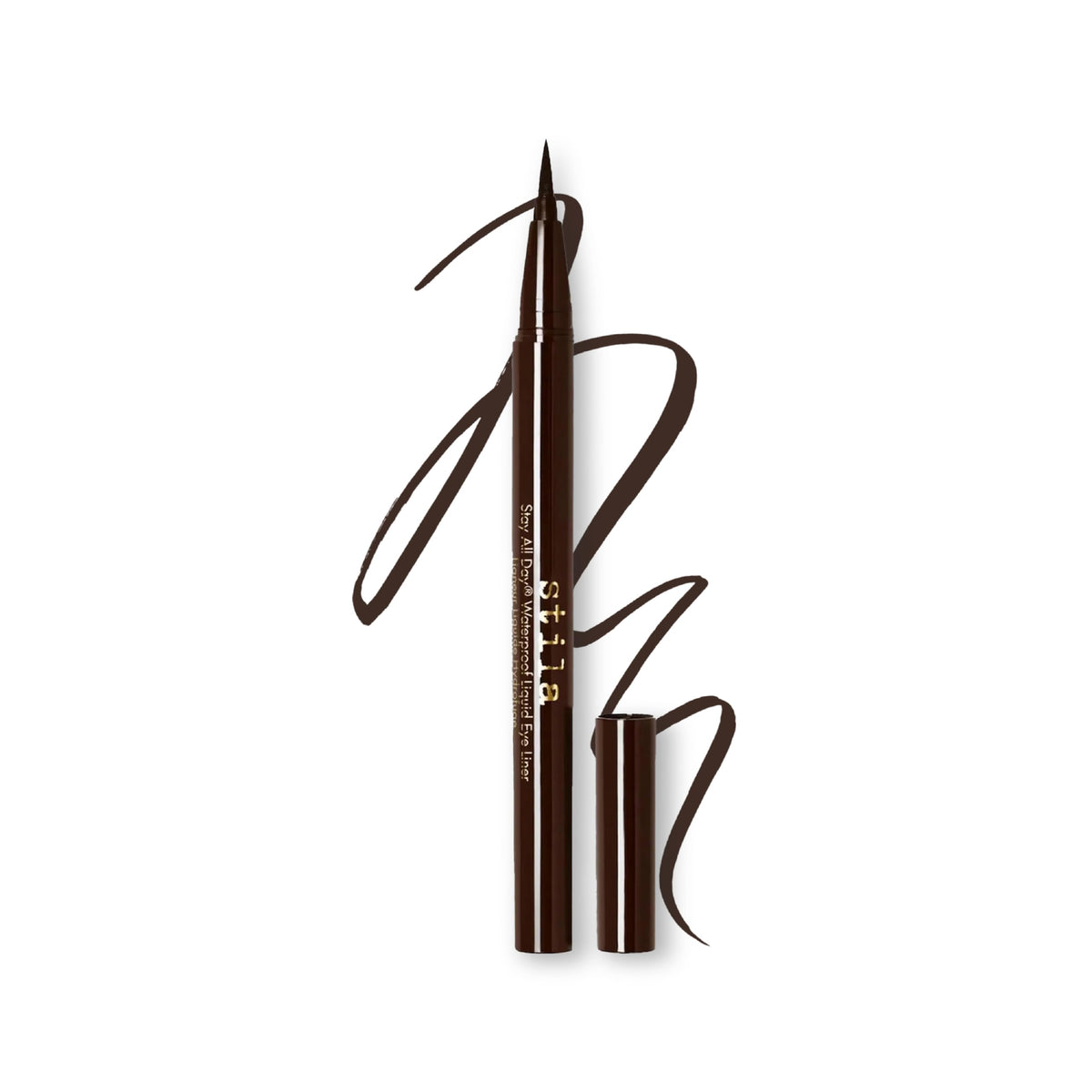 stila delineador frontal del empaque muestra control y diseño