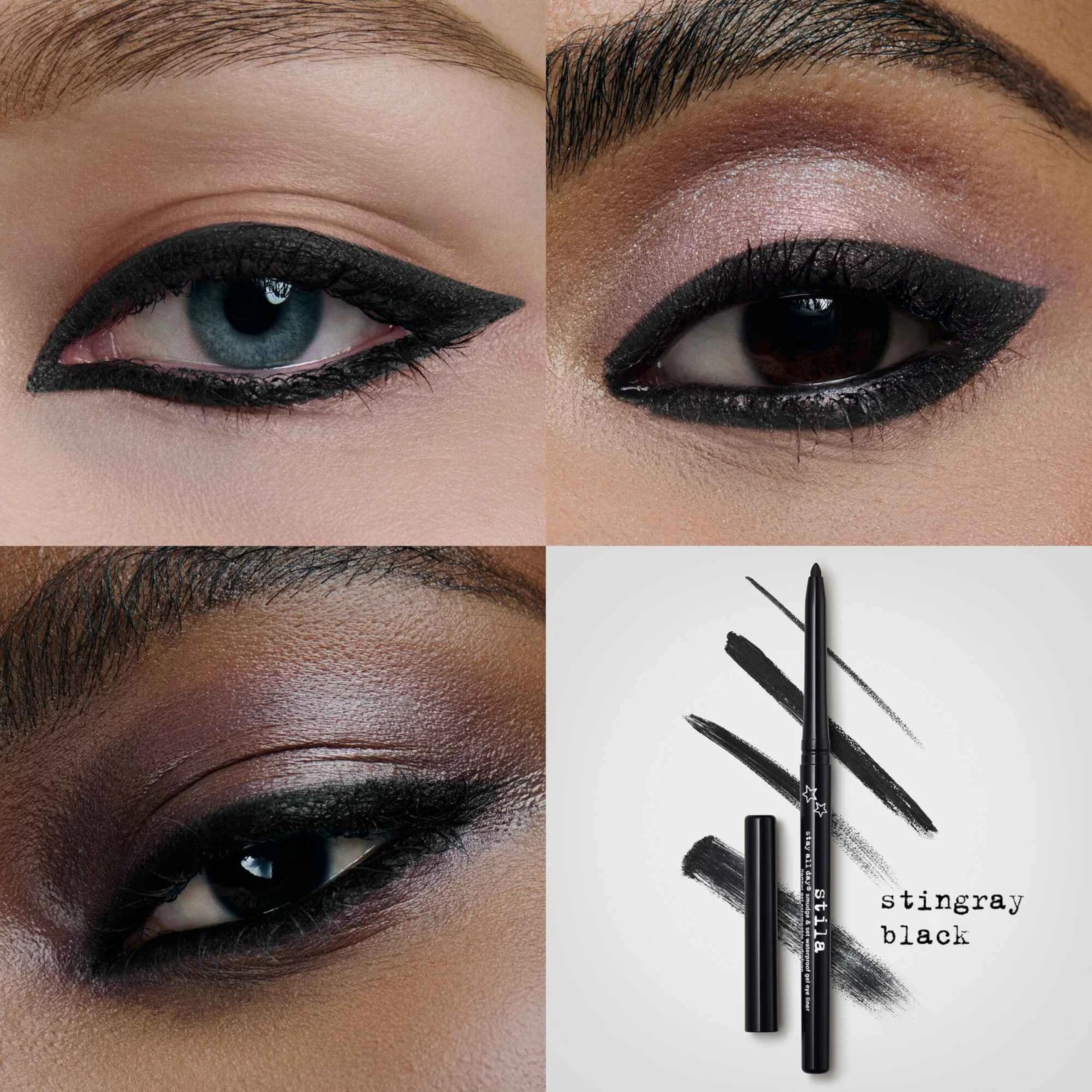 stila primer plano de la punta en gel que ilustra deslizamiento suave y pigmento intenso