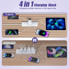 StinkLight cierre de los cuatro puertos USB‑C y USB‑A, conexiones versátiles seguras