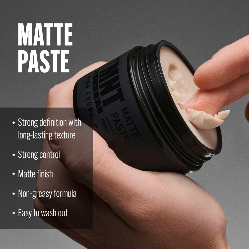 STMNT matte paste texture close-up demonstrating dry matte finish and grip