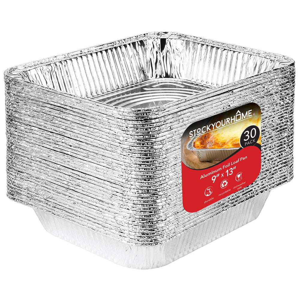 Stock Your Home front view of 9x13 pan showing bulk packaging and convenience