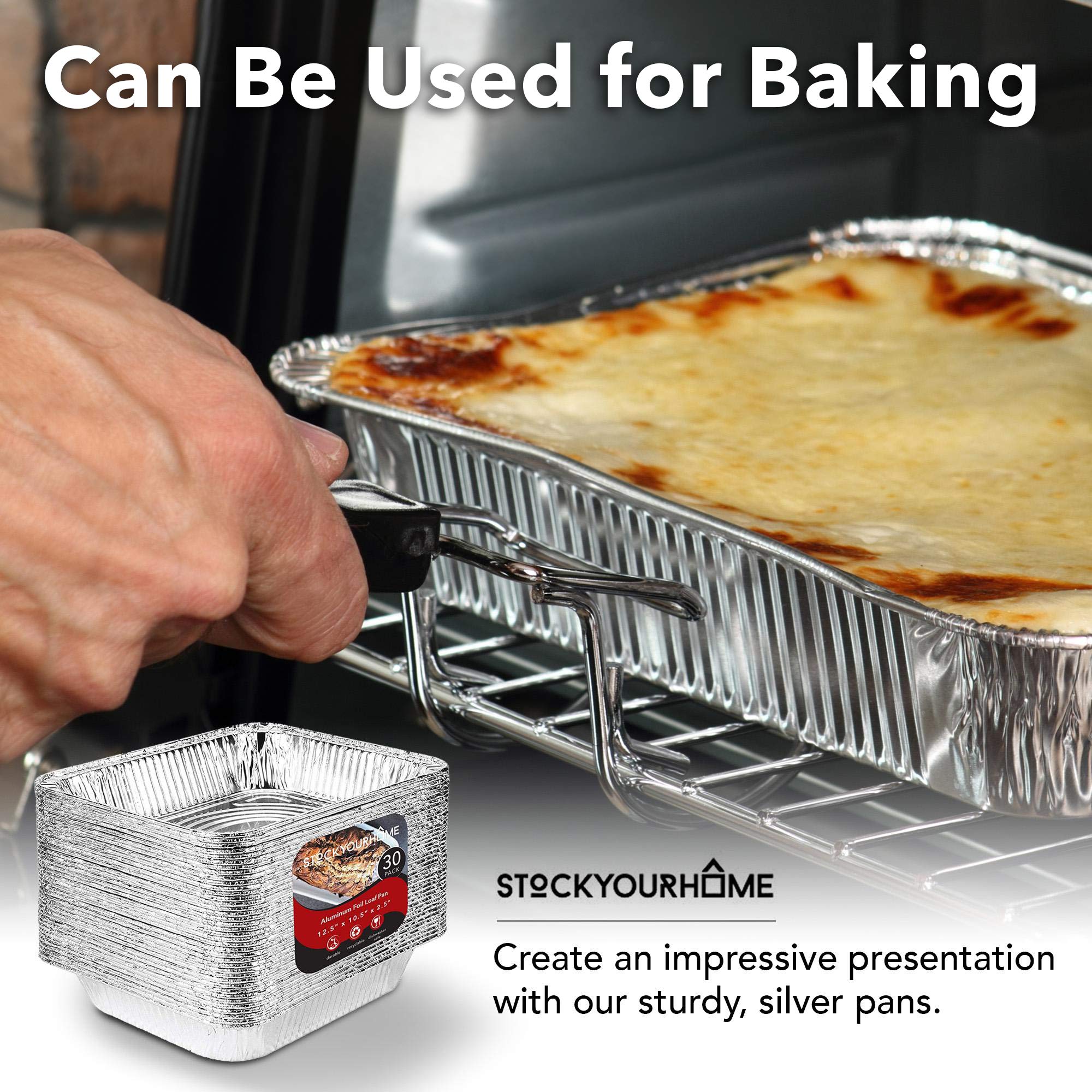 Stock Your Home oven tray view showing pan heat-resistance and cooking readiness
