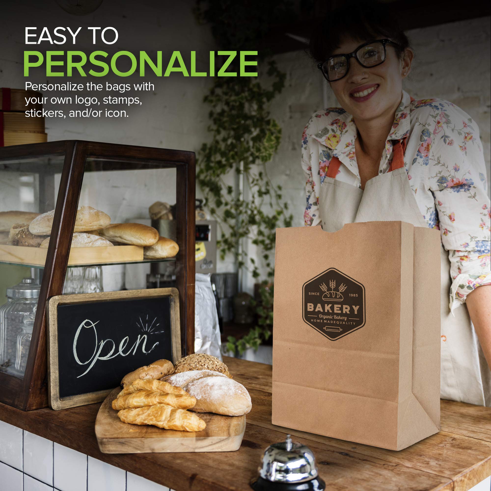 Stock Your Home etiqueta que indica material apto para alimentos y reciclable