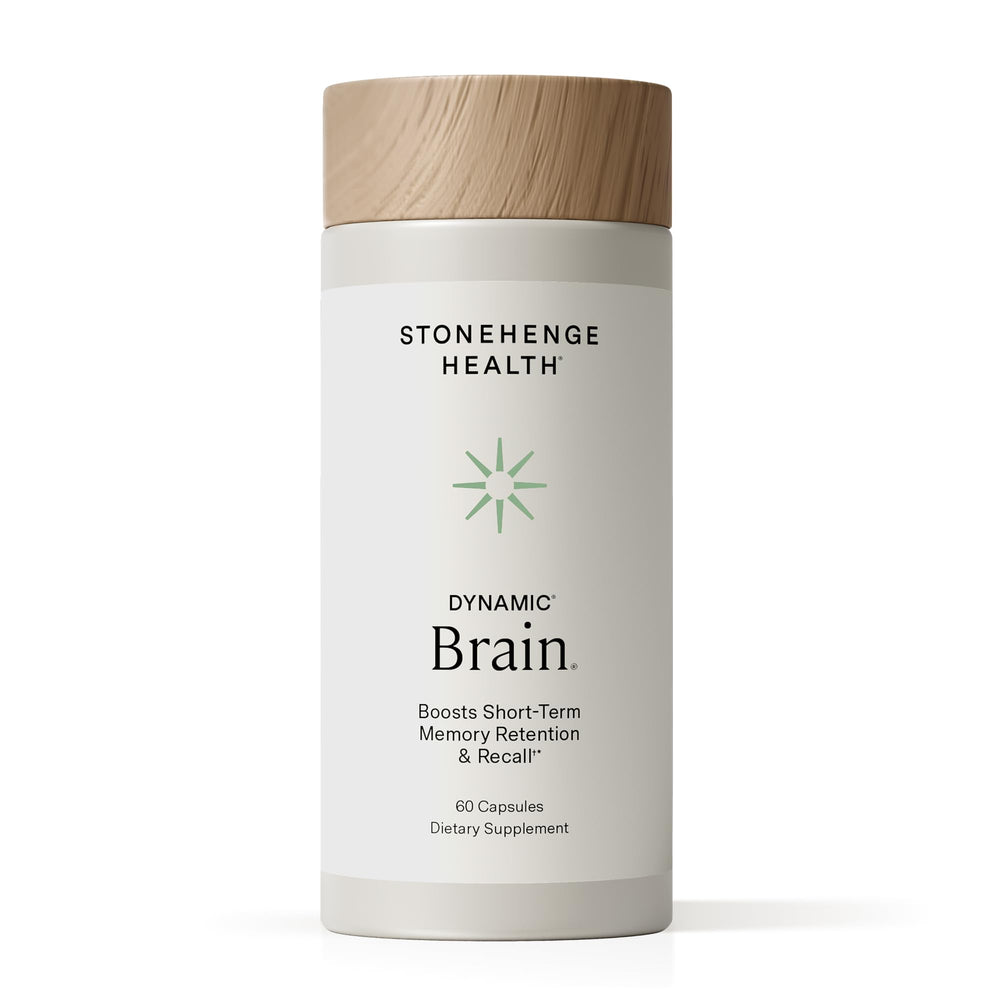 Stonehenge Health bottle front view showing label and formula benefits