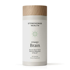 Stonehenge Health bottle front view showing label and formula benefits