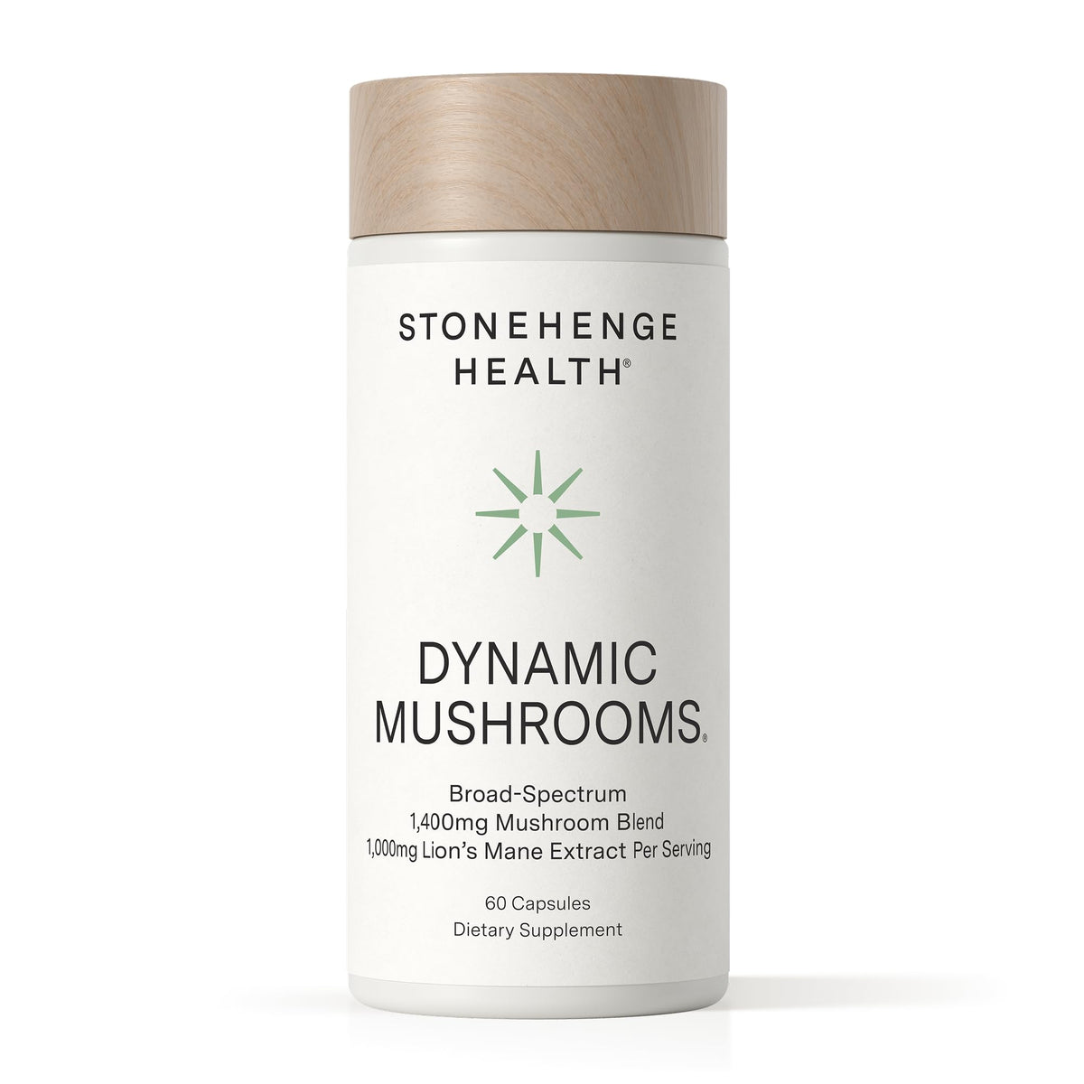 Stonehenge Health bottle front showing product name and benefits
