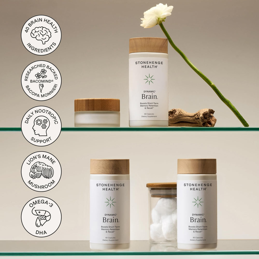 Stonehenge Health product on desk to suggest focus and daily use