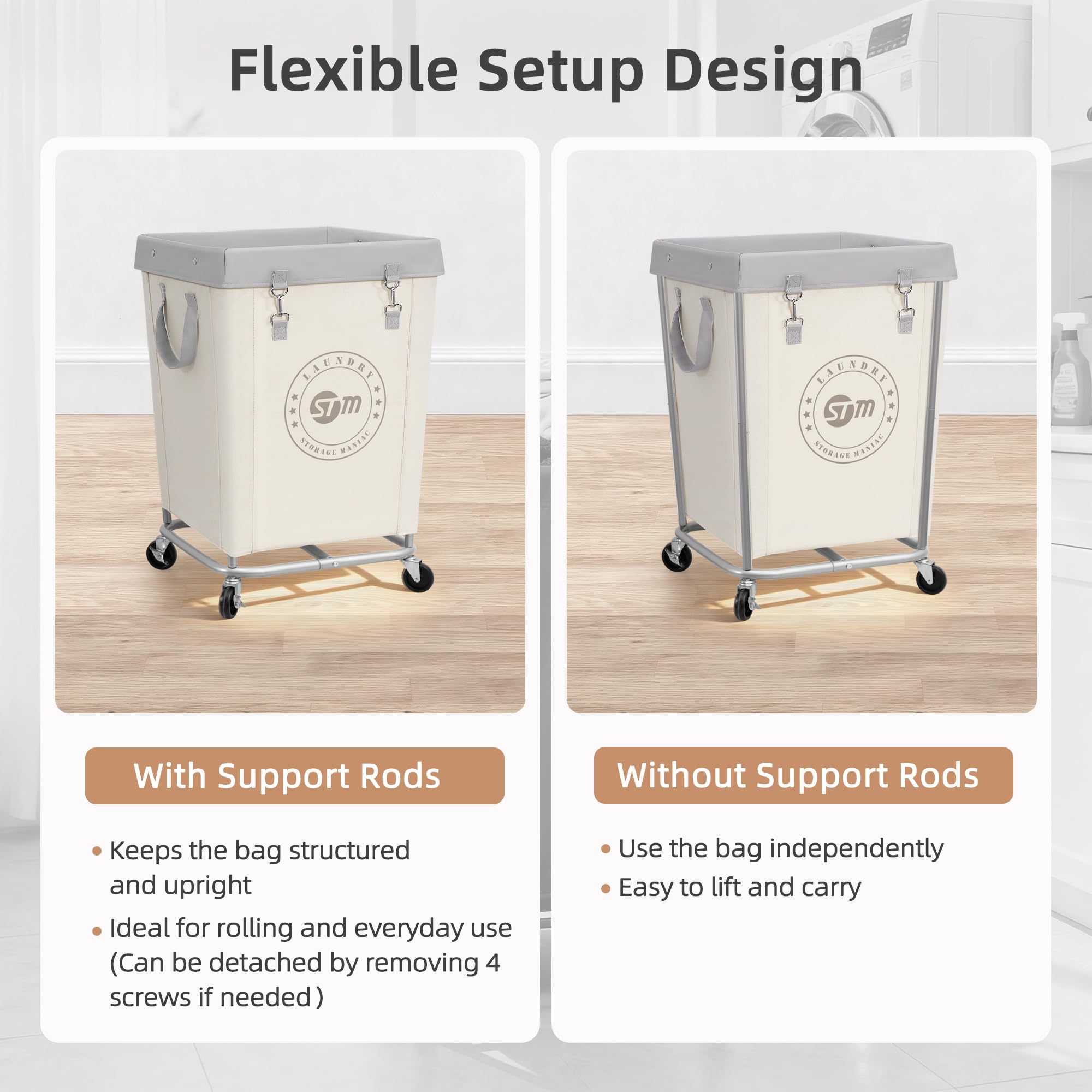 STORAGE MANIAC bolsa de lona extraíble fácil de lavar y vaciar