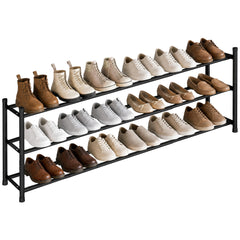 STORAGE MANIAC front view of long rack showing full shoe capacity and tidy storage