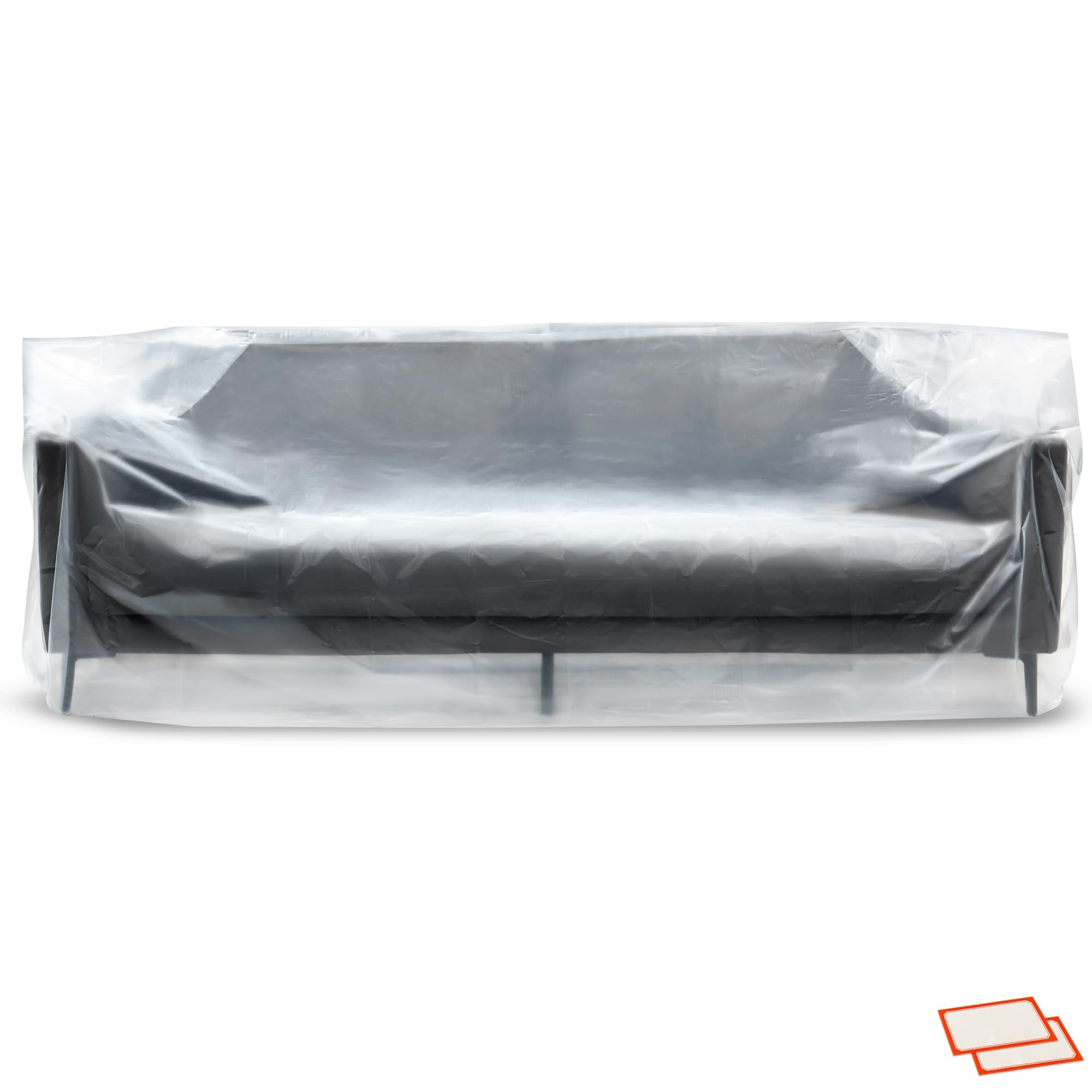 Storage Standard funda frontal cubriendo sofá, protección clara contra polvo