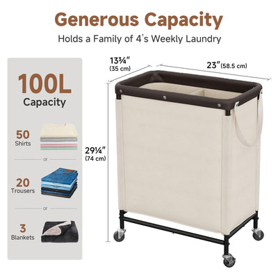 StorageWorks open compartments with sorted clothes, easing pre-wash organization