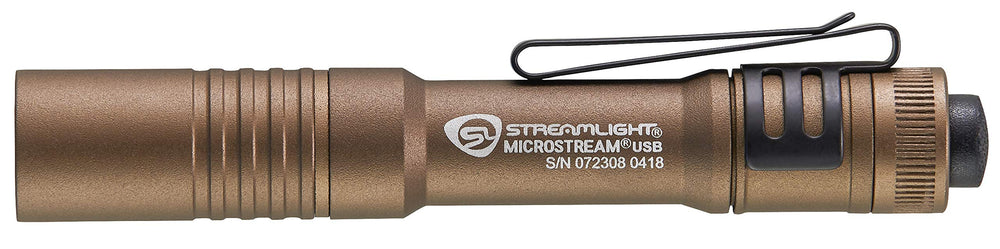 Streamlight MicroStream side next to ruler for scale, compact carry benefit