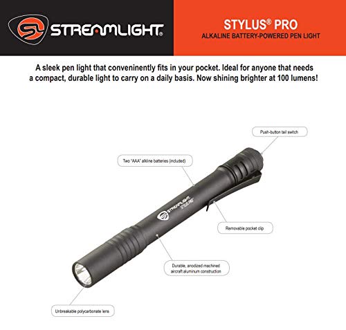 Streamlight Stylus Pro clip de bolsillo asegurando transporte rápido y seguro