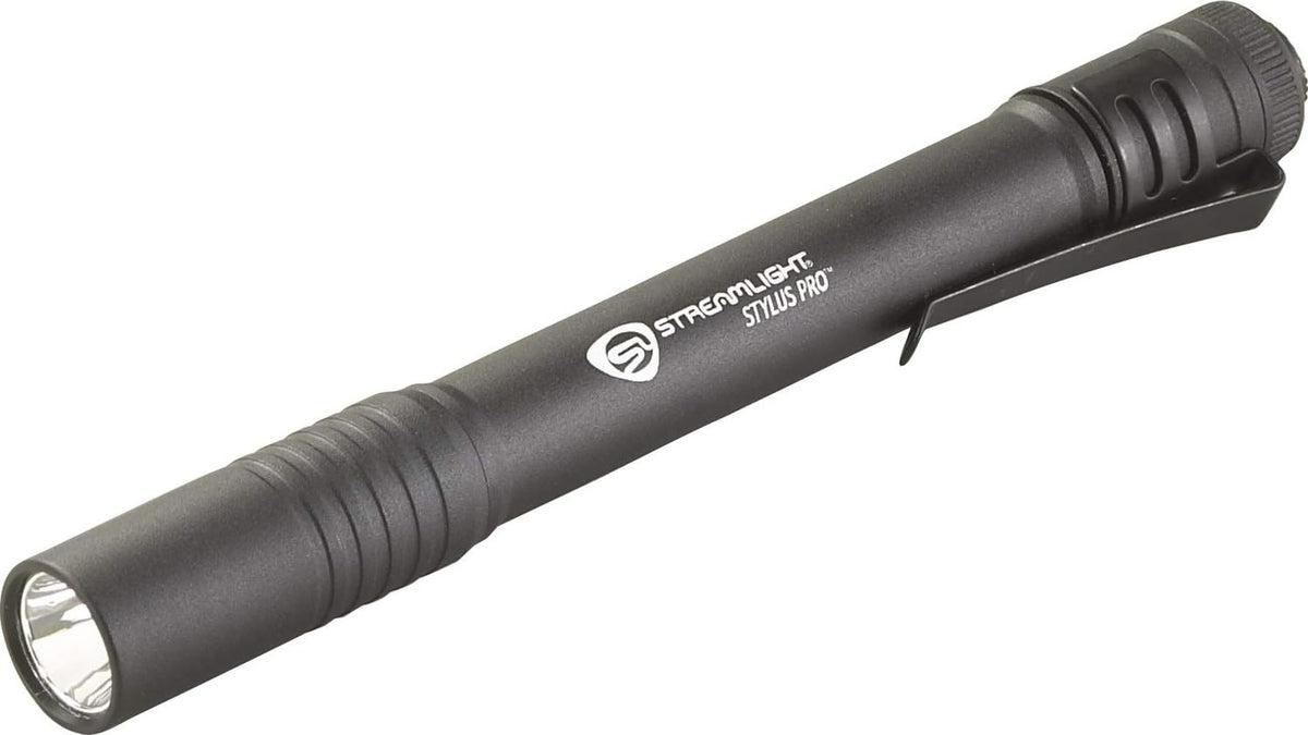 Streamlight Stylus Pro vista frontal mostrando diseño compacto y luz potente
