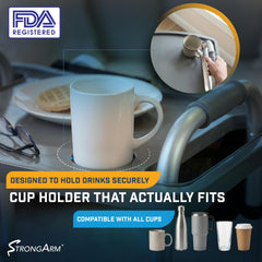 StrongArm bandeja transportando comida mostrando capacidad y estabilidad