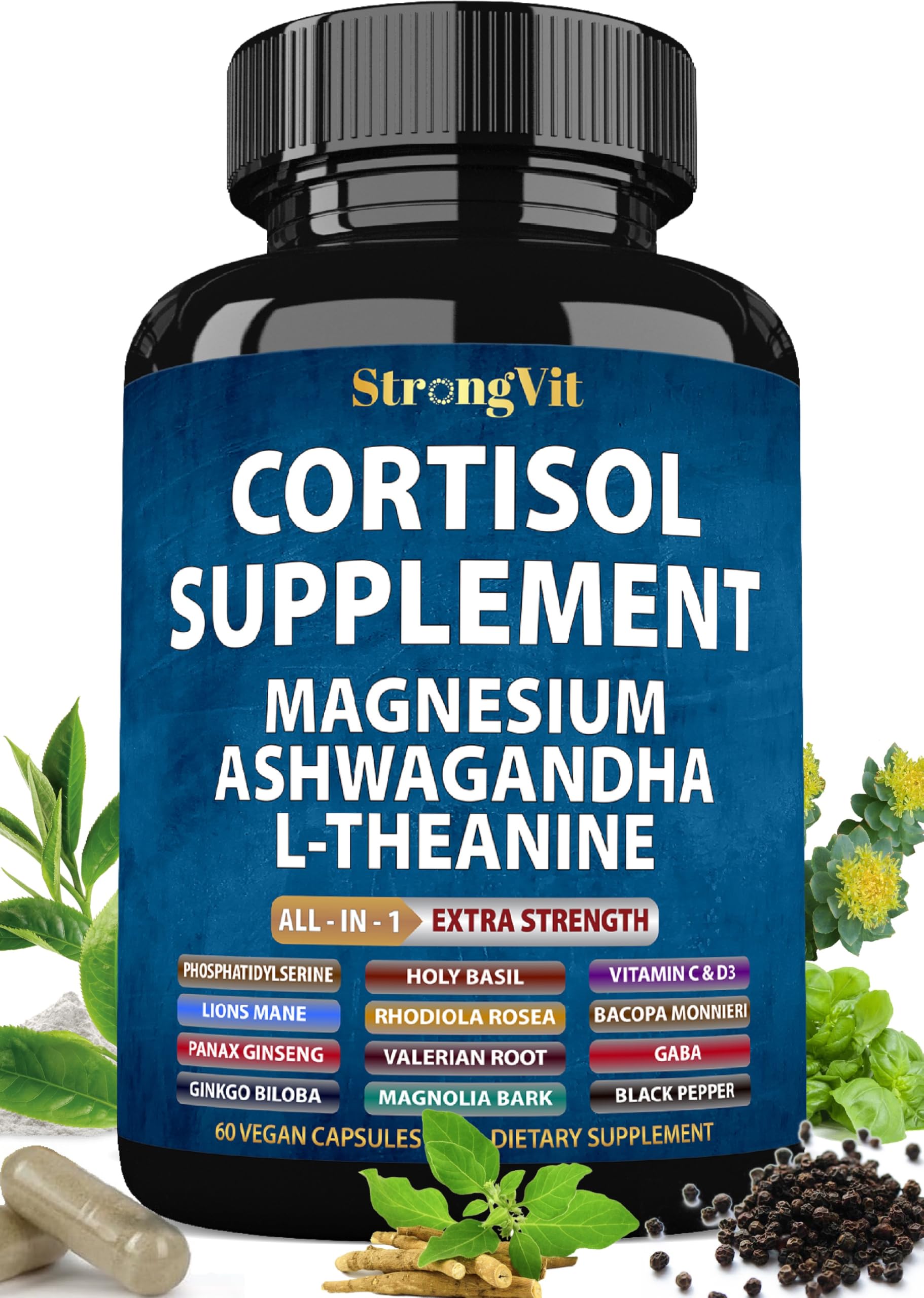 StrongVit frente del empaque mostrando la botella y diseño claro, confianza y calidad