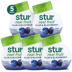 Stur botella frontal Blue & Blackberry mostrando diseño y conveniencia