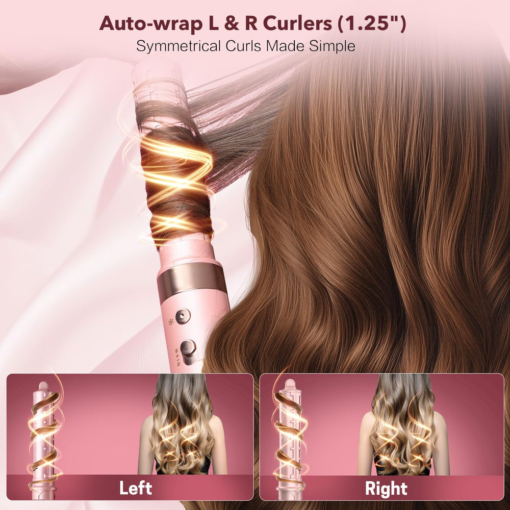 StyleVibe auto-wrap barrel curling hair demonstrating fast, consistent left-right curls