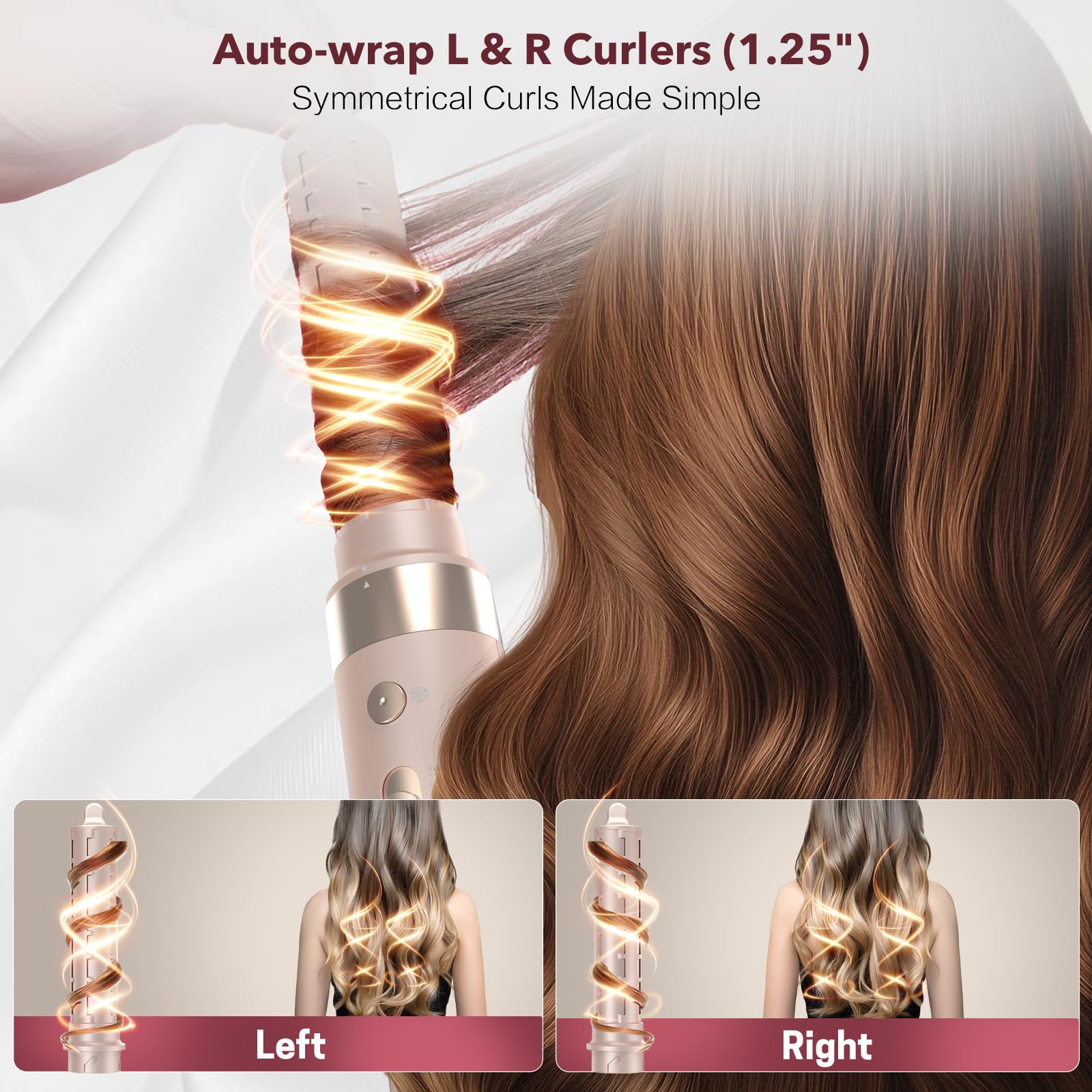 StyleVibe barril auto-wrap izquierdo creando ondas fáciles y ahorro de tiempo
