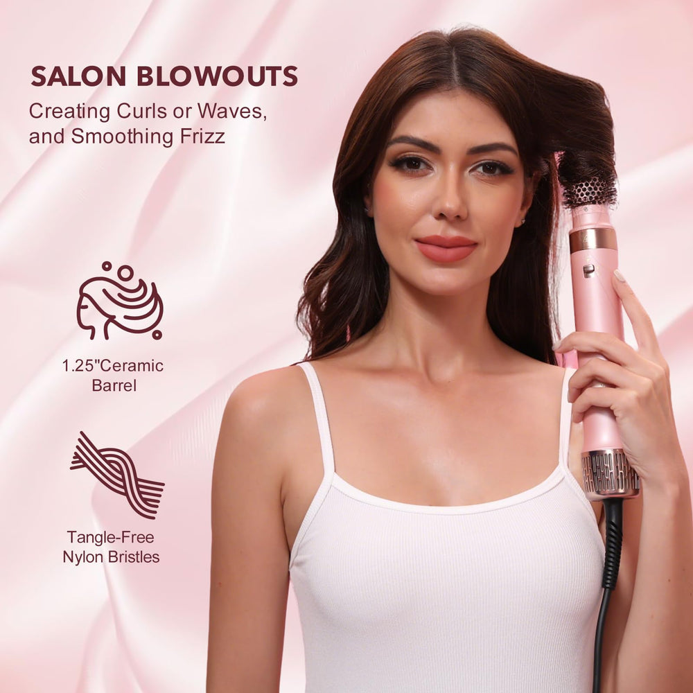 StyleVibe oval thermal brush close-up showing smooth ceramic surface for sleek blowouts