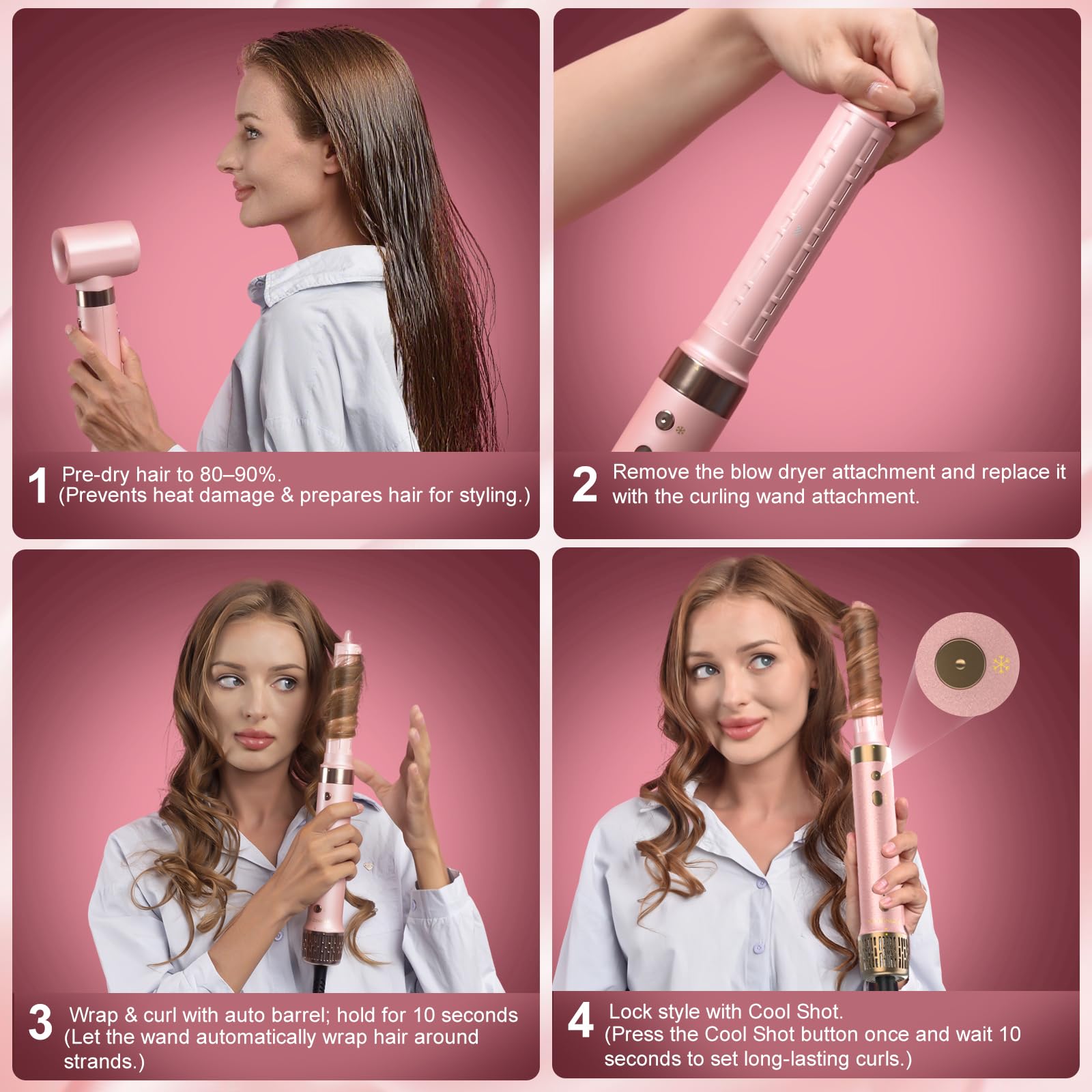 StyleVibe paddle brush smoothing hair to reduce frizz and create straight results