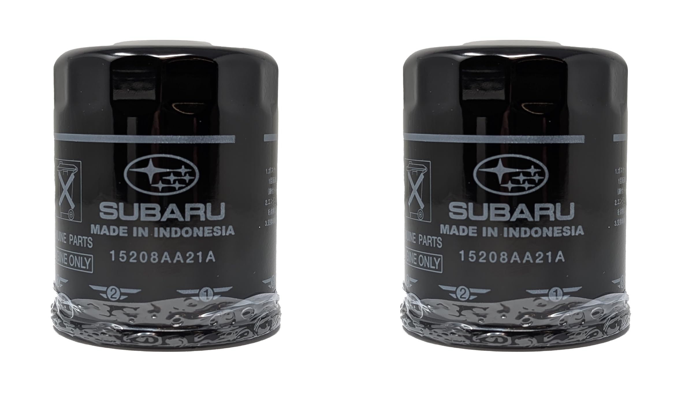 Subaru filtro frontal empaquetado mostrando marca y ajuste confiable