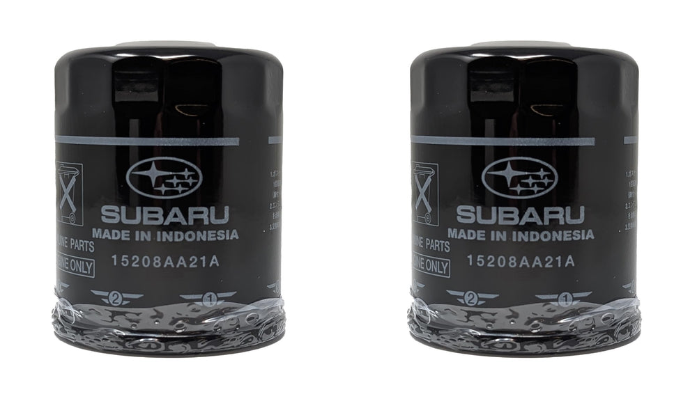 Subaru filtro frontal empaquetado mostrando marca y ajuste confiable