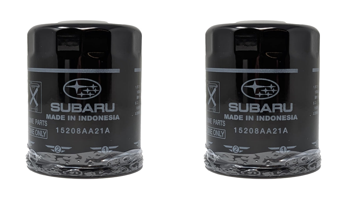 Subaru filtro frontal empaquetado mostrando marca y ajuste confiable