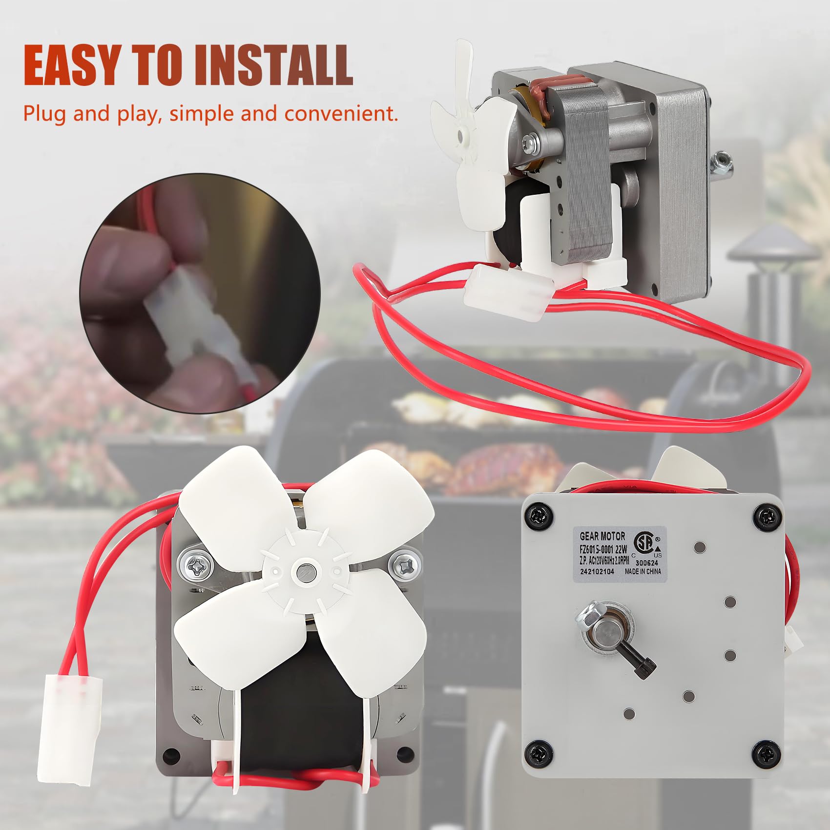 Subody Cldkz etiqueta con especificaciones 120V y 2.0 RPM, información clara