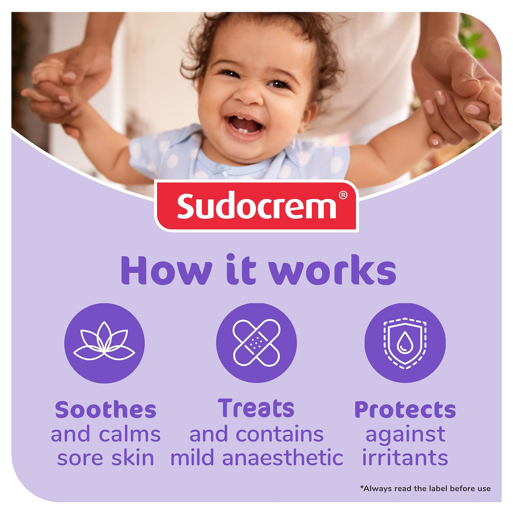 Sudocrem textura cremosa mostrando consistencia duradera y fácil aplicación