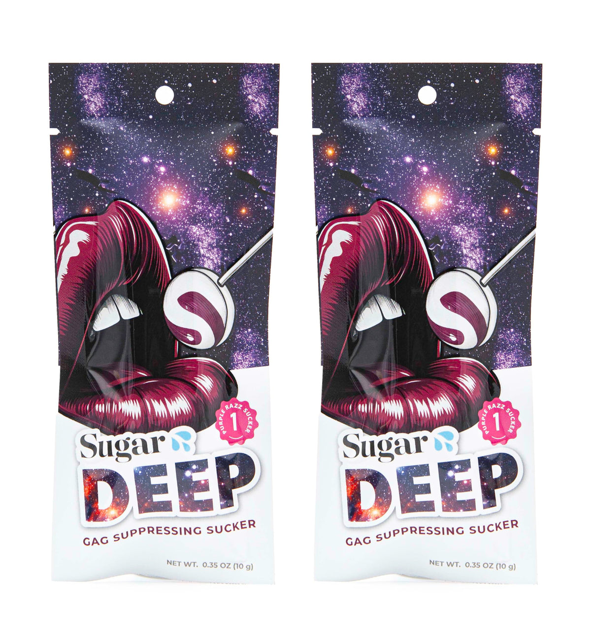 SUGAR SPLASH empaque frontal mostrando el pack de 2 y conveniencia
