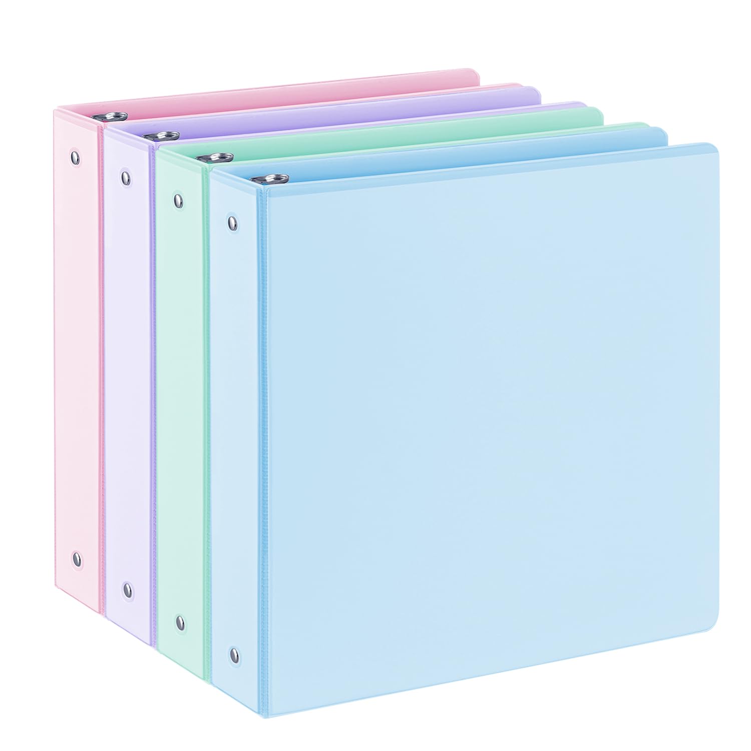 SUIN frontal mostrando cuatro colores pastel y portada personalizable