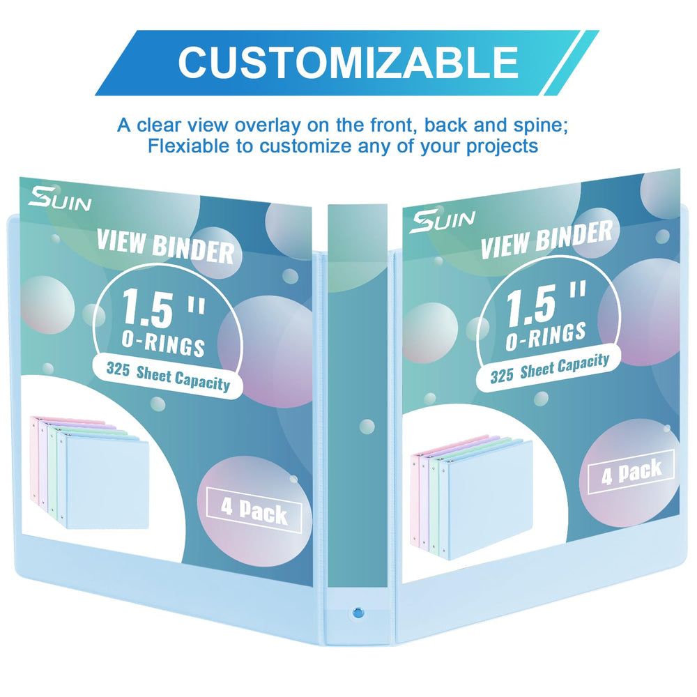 SUIN lomo transparente con inserción para título y organización