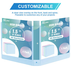 SUIN lomo transparente con inserción para título y organización