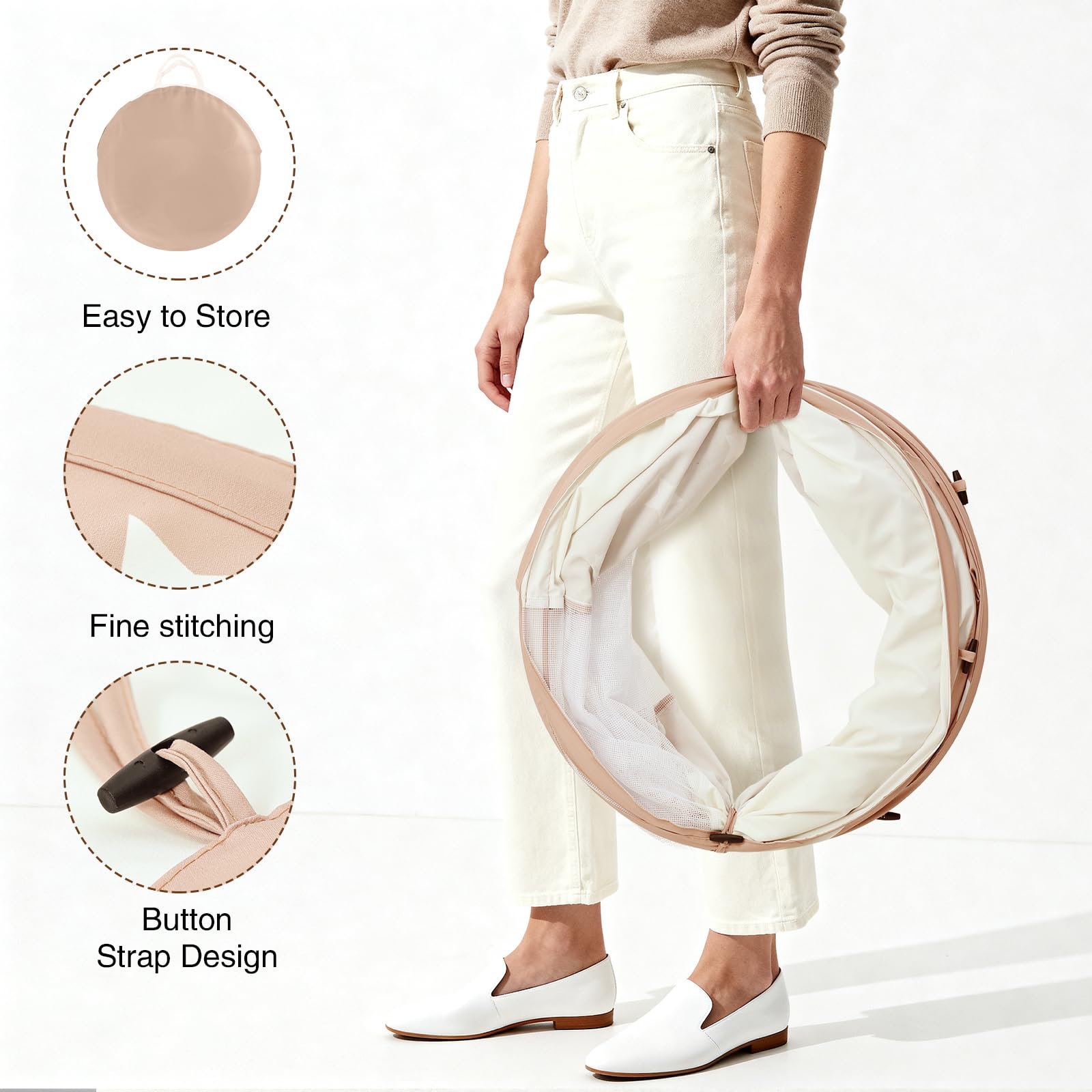 Sumbababy túnel junto a una silla para referencia de escala y espacio