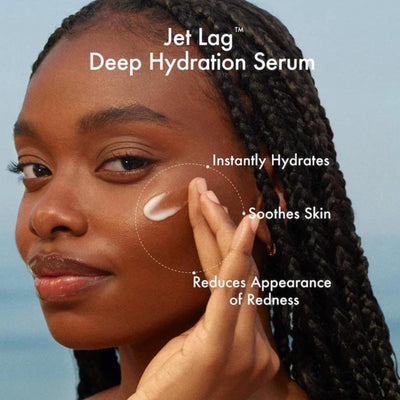 Summer Fridays Hydration Mist spraying a fine mist to soothe and refresh skin instantly