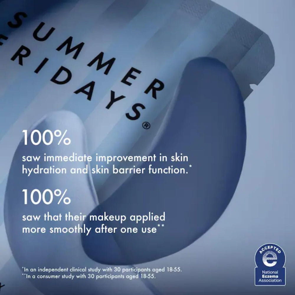 Summer Fridays parche en mano para comparar tamaño y aplicación fácil