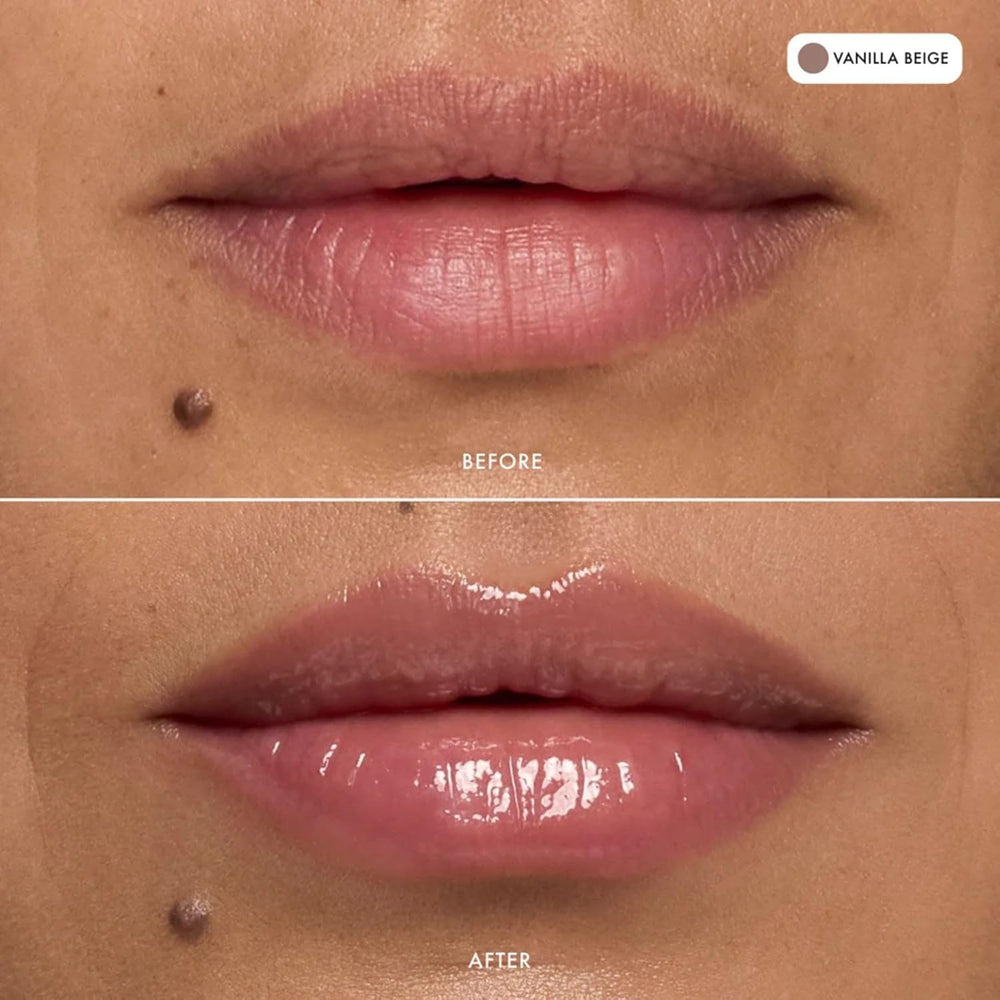 Summer Fridays muestra de Vanilla con brillo transparente inmediato