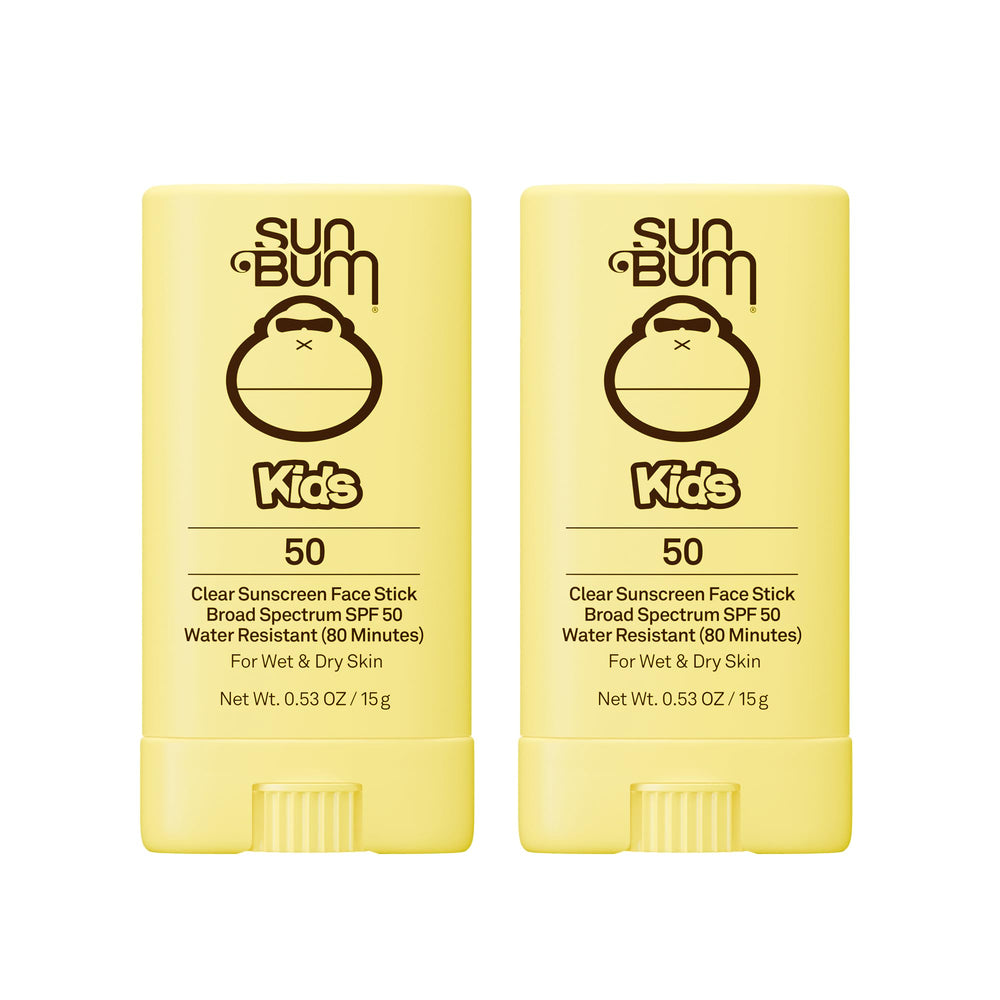 Sun Bum stick facial pack de 2 vista frontal práctico para niños