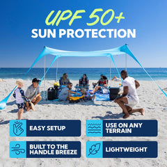SUN NINJA pole and anchor detail demonstrating quick stability